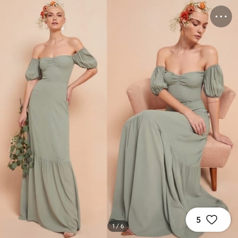 Reformation Farrow maxi dress in seamoss, size US 2